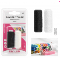 Нитка Kkyjia, для шитья, черная+белая, 2 шт, S404-4