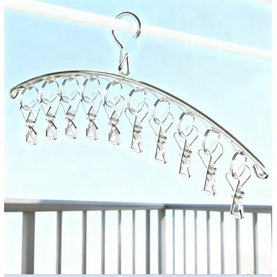 Сушилка - вешалка Kkyjia, металлическая, для носков, 10 зажимов Сушилка - вешалка Kkyjia, металлическая, для носков, 10 зажимов