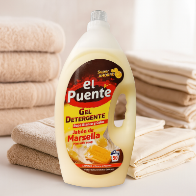 Gel - detergent El Puente, Jabon de Marsella, 4L / Universal