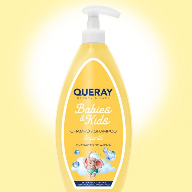 Шампунь детский Queray  Babies & Kids 750 мл / экстракт овса