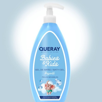 Gel de dus pentru copii Queray Babies & Kids 750 ml / piele sensibila