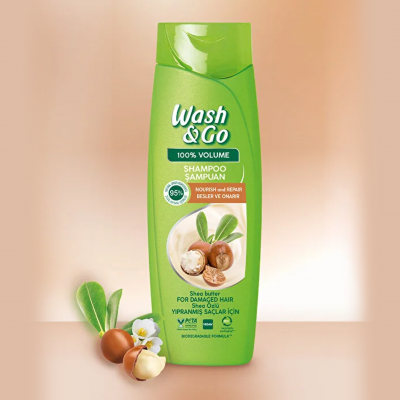 Sampon  WASH&GO Shea Extract Damaged 360 ml