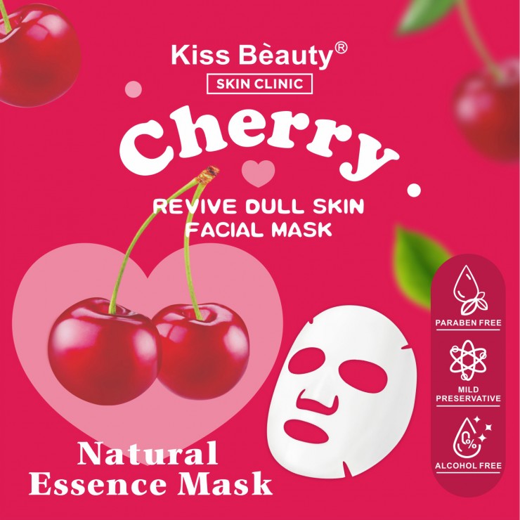 Masca p/u fata Kiss Beauty, Cherry, revitalizare