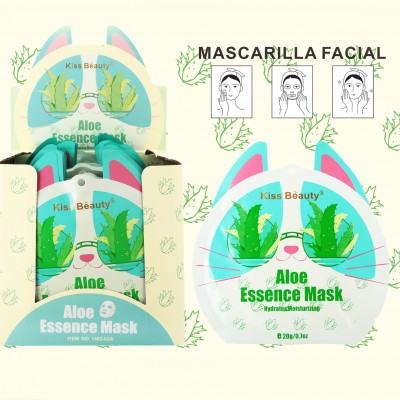 Masca pentru fata Kiss Beauty,  Aloe Essence, hidratare, 20gr