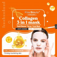 Gel de curatare + ser + masca pentru fata Kiss Beauty, Collagen