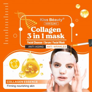 Gel de curatare + ser + masca pentru fata Kiss Beauty, Collagen