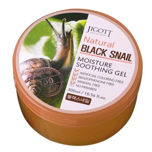 JIGOTT Black Snail - Gel hidratant pentru fata si corp, cu extract de mucina de melc, 300 ml