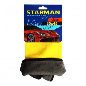 Тряпка STAR MAN, микрофибра для стекла и оптики, мягкая, 30х45 cм Тряпка STAR MAN, микрофибра для стекла и оптики, мягкая, 30х45 cм