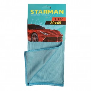 Тряпка STAR MAN, микрофибра для стекла, 30х45 cм