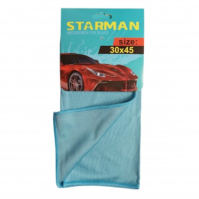 Тряпка STAR MAN, микрофибра для стекла, 30х45 cм Тряпка STAR MAN, микрофибра для стекла, 30х45 cм