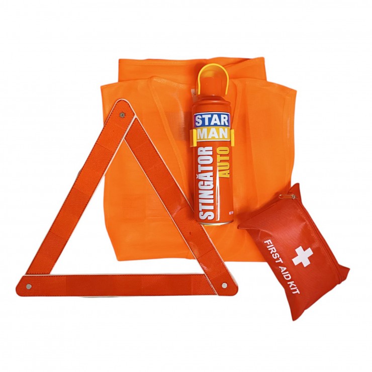 Set auto cu stingator si trusa medicala / Trusă șofer Set auto cu stingator si trusa medicala / Trusă șofer