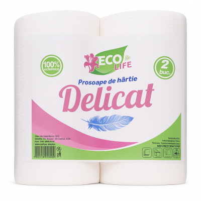 Prosop de hirtie Eco Life Delicat 240 foi / 2 straturi Prosop de hirtie Eco Life Delicat 240 foi / 2 straturi