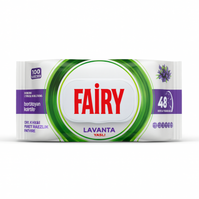 Салфетки влажные FAIRY Lavender, для уборки, 100 шт Салфетки влажные FAIRY Lavender, для уборки, 100 шт