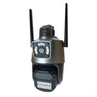 Беспроводная Wi-Fi камера 6МП(3МП+3МП) с двумя линзами и мигалкой программа iCSee /24 ICSEE-P11-06-6MP