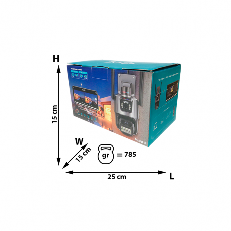 Беспроводная Wi-Fi камера 6МП(3МП+3МП) с двумя линзами и мигалкой программа iCSee /24 ICSEE-P11-06-6MP