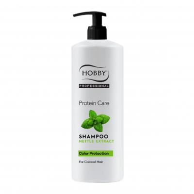 Шампунь Hobby, для окрашенных волос с крапивой, Nettle, 1000 мл Шампунь Hobby, для окрашенных волос с крапивой, Nettle, 1000 мл