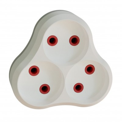 Тройник Neomax, электрический без заземления (белый) Тройник Neomax, электрический без заземления (белый)