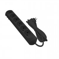 Удлинитель Neomax 6 гнезд, 3 м, (черный)