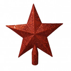 Верхушка новогодняя, звезда, 20 см (красный / серебро) Верхушка новогодняя, звезда, 20 см (красный / серебро)