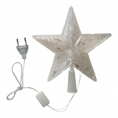 Верхушка новогодняя, звезда с подсветкой, 21 см Верхушка новогодняя, звезда с подсветкой, 21 см