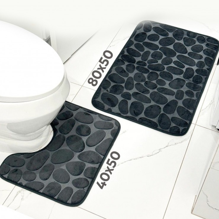 Коврик для ванной и туалета противоскользящий, Colorful, 2 шт Коврик для ванной и туалета противоскользящий, Colorful, 2 шт