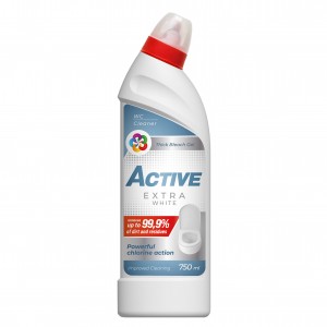 Solutie pentru curatare WC,  Active Extra White, 750 ml