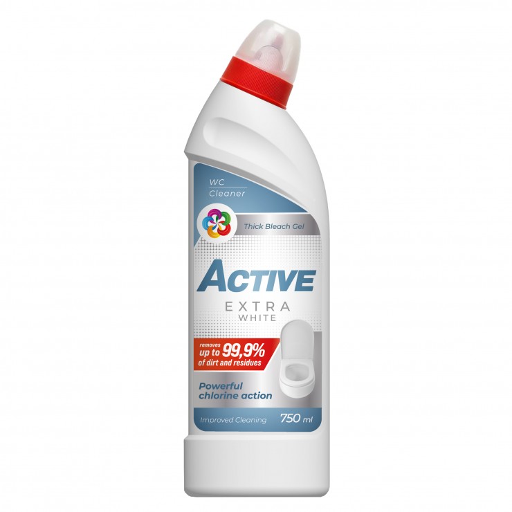 Solutie pentru curatare WC, Active Extra White, 750 ml Solutie pentru curatare WC, Active Extra White, 750 ml