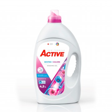 Гель для стирки Active Whites + Colors 4,5 L (90 стирок) Гель для стирки Active Whites + Colors 4,5 L (90 стирок)