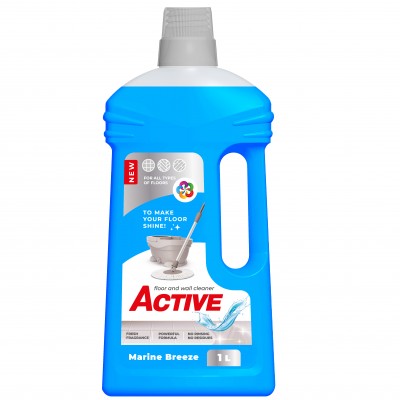 Средство для мытья полов и стен Active Marine Breeze 1L Средство для мытья полов и стен Active Marine Breeze 1L
