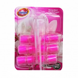 Блок-Освежитель VATAN, для унитаза, MAGNOLIA, 3 шт x 50gr Блок-Освежитель VATAN, для унитаза, MAGNOLIA, 3 шт x 50gr