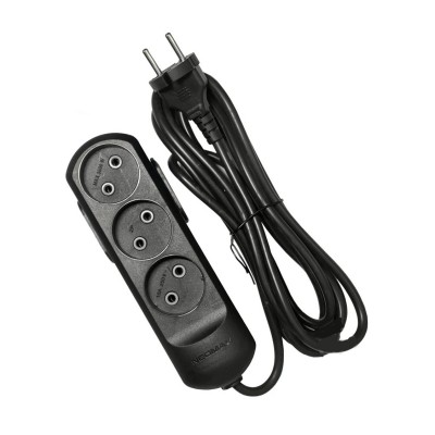 Удлинитель Neomax 3 гнезда, 3 м (черный) Удлинитель Neomax 3 гнезда, 3 м (черный)