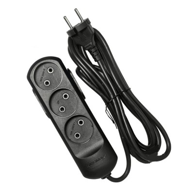 Удлинитель Neomax 3 гнезд, 5 м черный Удлинитель Neomax 3 гнезд, 5 м черный