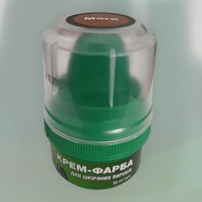 Крем-краска для обуви BLYSKAVKA, в банке с губкой, коричневая, 50 мл