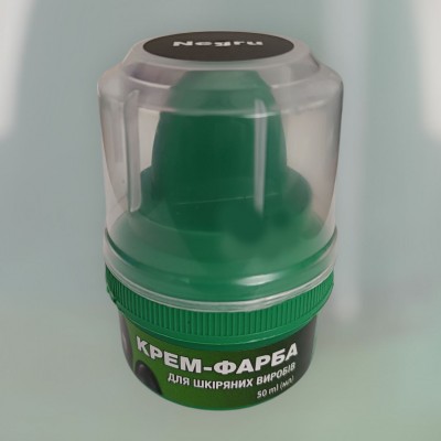 Крем-краска для обуви BLYSKAVKA, в банке с губкой, черная, 50 мл