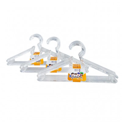 Umerase pentru hainele copiilor, DecoBella,  transparente, 27cm, 6 buc