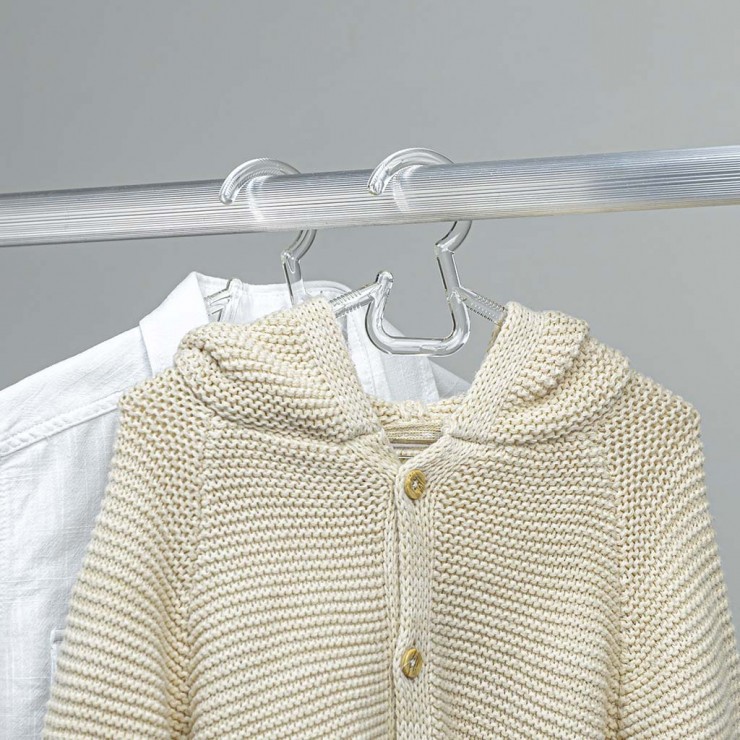 Вешалки для одежды DecoBella, детские, прозрачные,27см, 6 шт