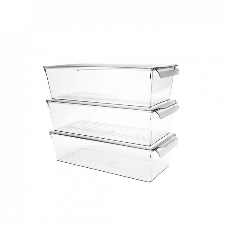 Organizator cu capac, pentru frigider DecoBella, Extra rezistent, 3 Litri