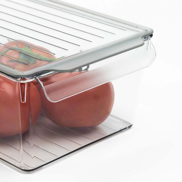 Organizator cu capac, pentru frigider DecoBella, Extra rezistent, 3 Litri