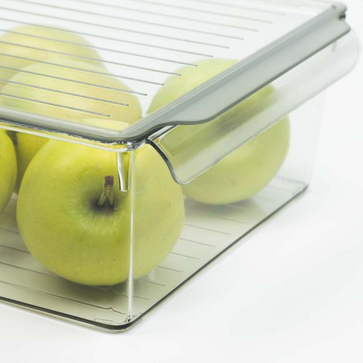 Organizator cu capac, pentru frigider DecoBella, Extra rezistent, 4,5 Litri