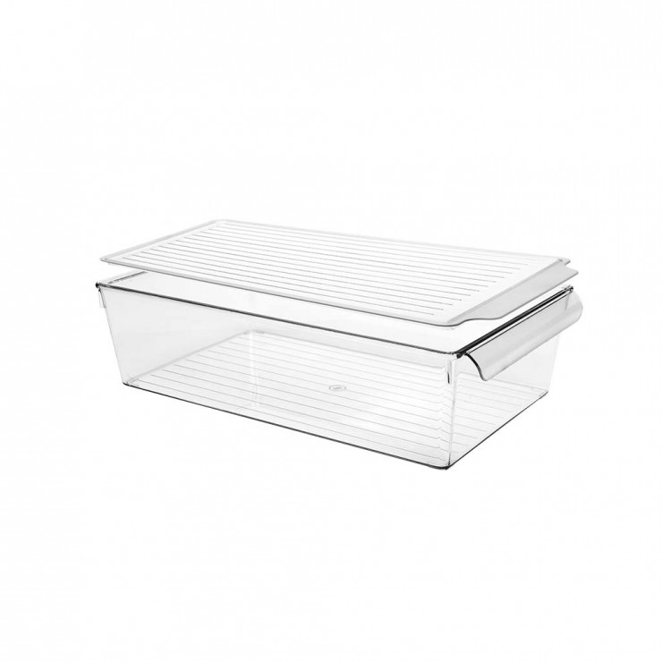 Organizator cu capac, pentru frigider DecoBella, Extra rezistent, 4,5 Litri