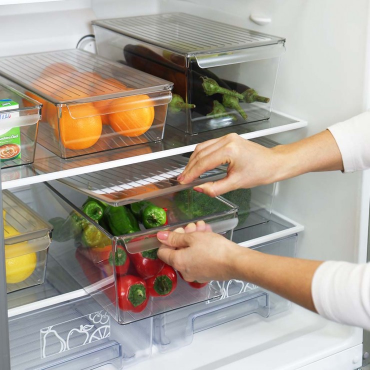 Органайзер с крышкой, для холодильника Супер прочный, DecoBella, 7 Литров