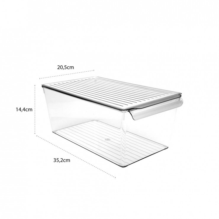 Органайзер с крышкой, для холодильника Супер прочный, DecoBella, 7 Литров