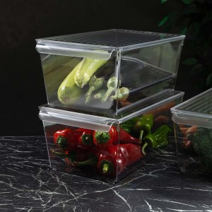 Organizator cu capac, pentru frigider DecoBella, Extra rezistent, 7 Litri