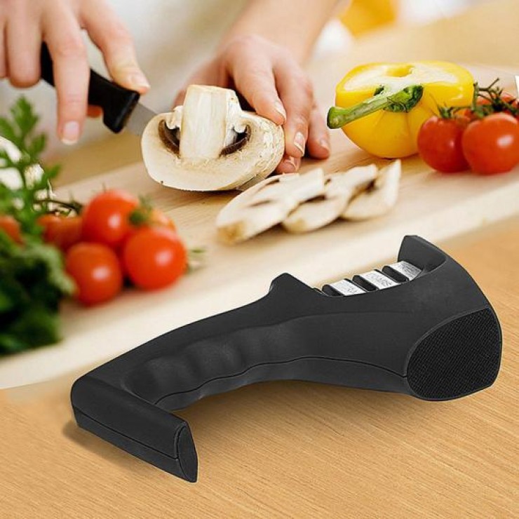 Точилка для ножей тройная с грубой/средней/мелкой шлифовкой Knife Sharpener