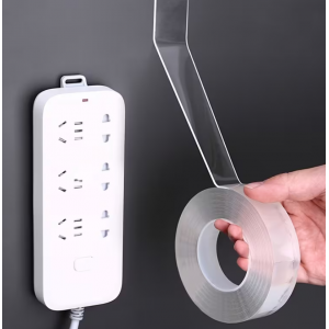 Лента клейкая, двухсторонняя, бесцветная, 2.4 см х 2 м