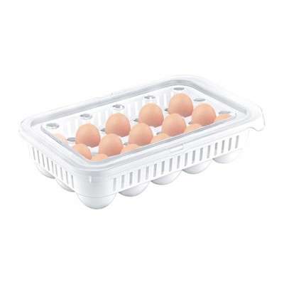 Органайзер для хранения 15-и яиц, с крышкой, Voce