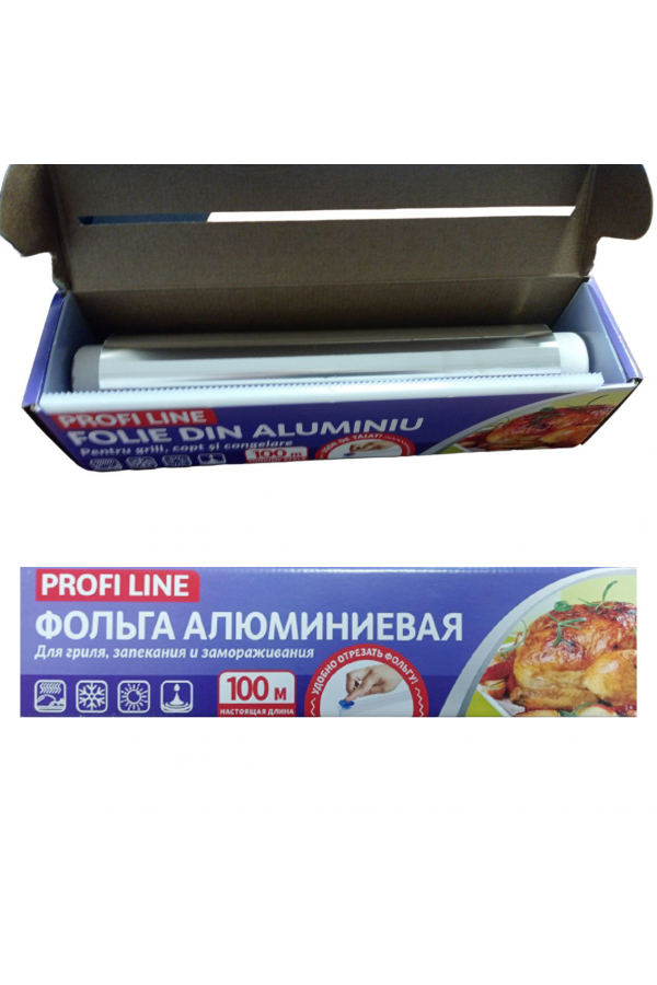 Фольга алюминиевая с ножом 100м Profi Line